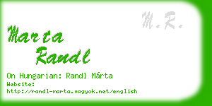 marta randl business card